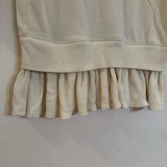 Ralph Lauren Sweatshirt Dress sz M (8-10) Sweater Dress with Waffle knit ruffles - Picture 3 of 8